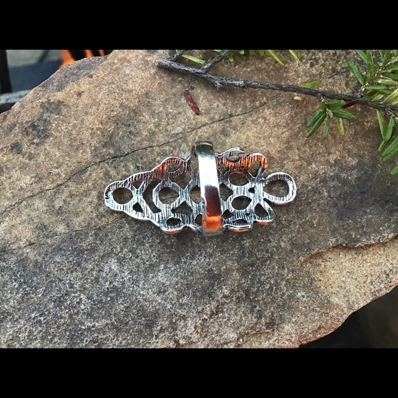 Silver boho sz 8 ring bohemian Turkish tribal new - Picture 2 of 3